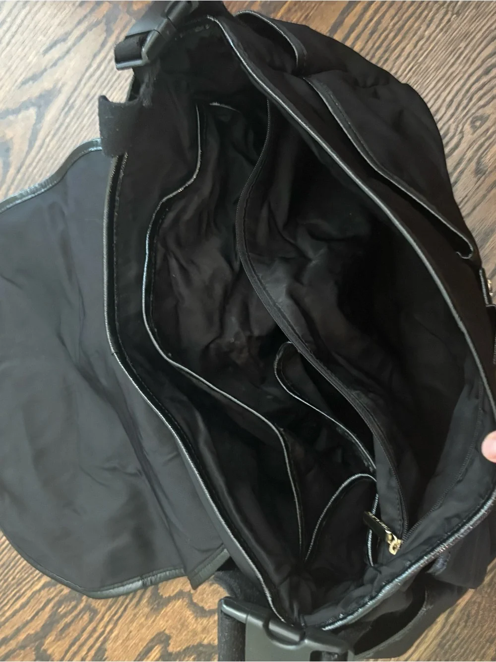 Tory Burch Black Nylon Crossbody Satchel